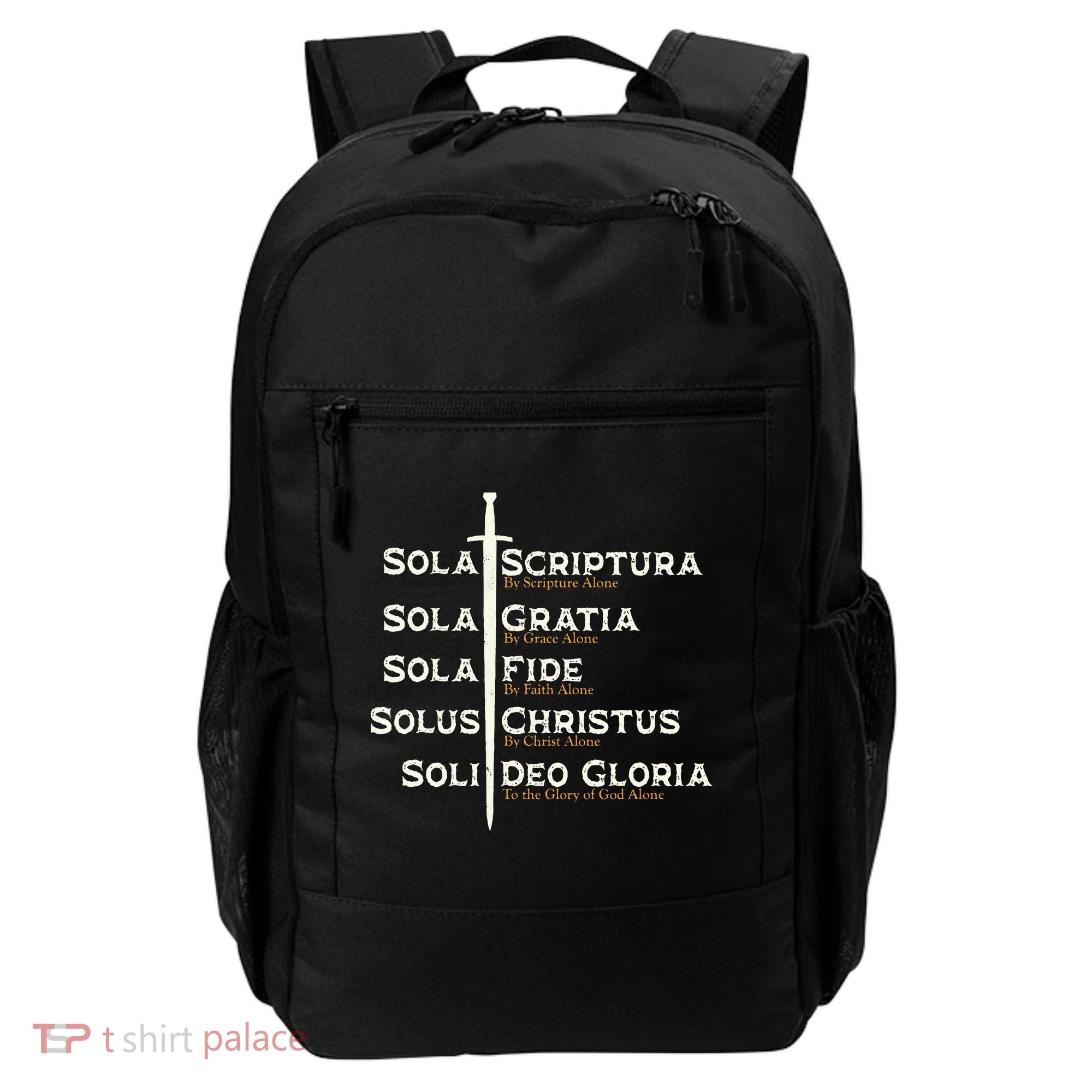 Five Solas Of The Reformation S Reformed Theology Bible Backpack