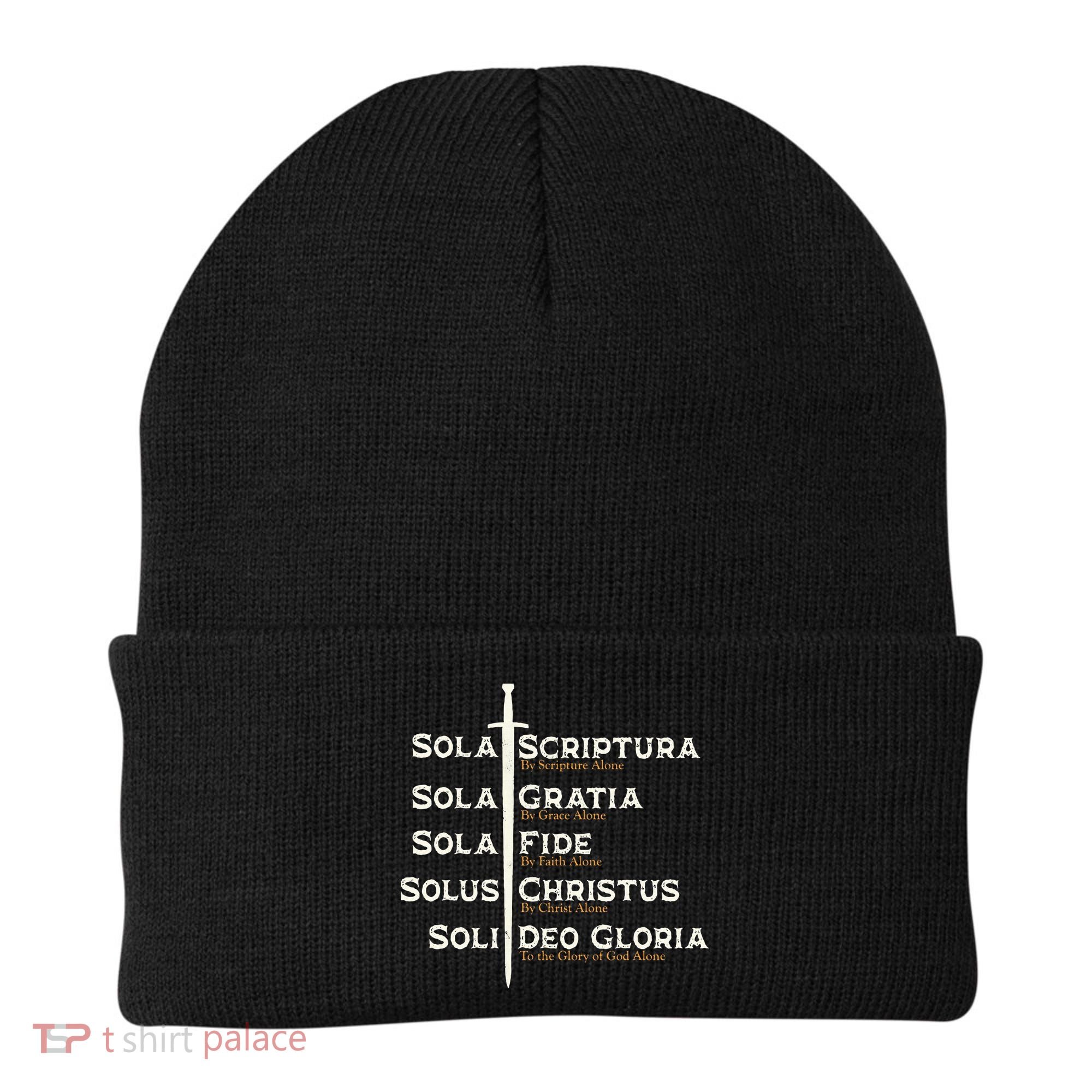 Five Solas Of The Reformation S Reformed Theology Bible Beanie