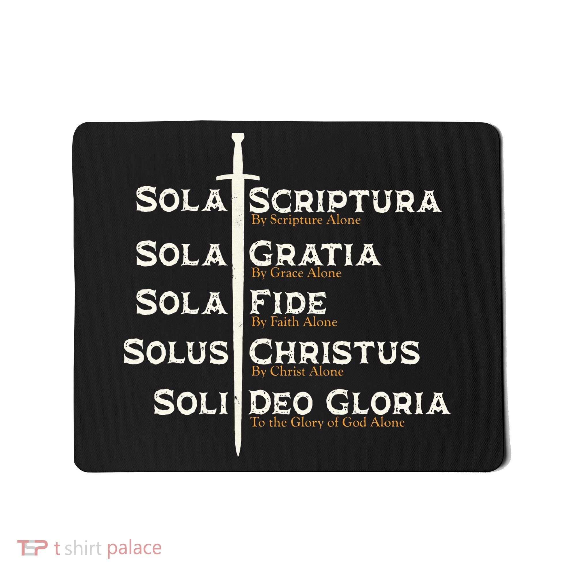 Five Solas Of The Reformation S Reformed Theology Bible Mousepad