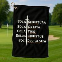 Five Solas Of The Reformation S Reformed Theology Bible Golf Towel thumb 1