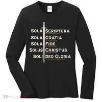 Five Solas Of The Reformation S Reformed Theology Bible Women's Long Sleeve Shirt thumb 0