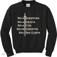 Five Solas Of The Reformation S Reformed Theology Bible Kids Sweatshirt thumb 0