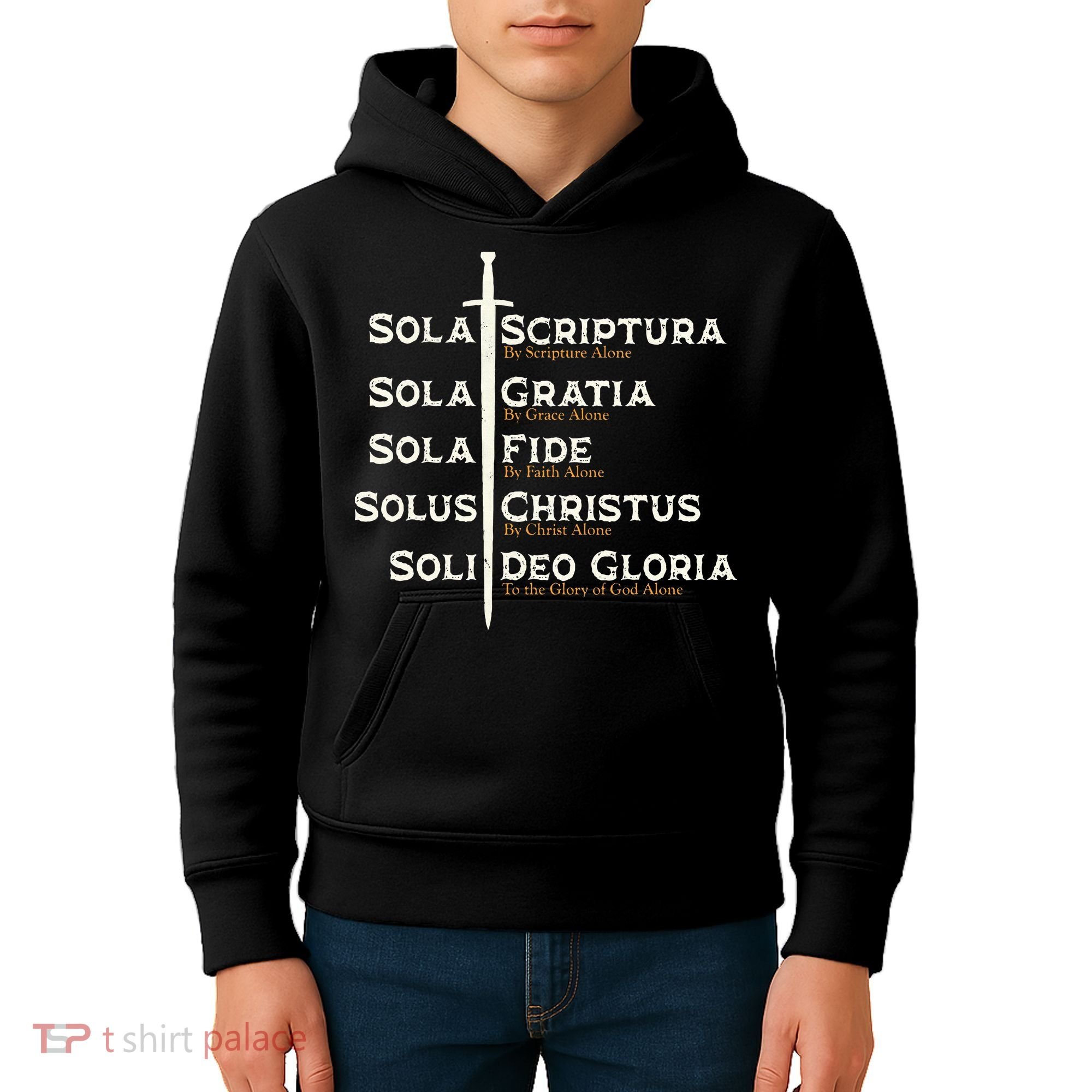 Five Solas Of The Reformation S Reformed Theology Bible Kids Hoodie
