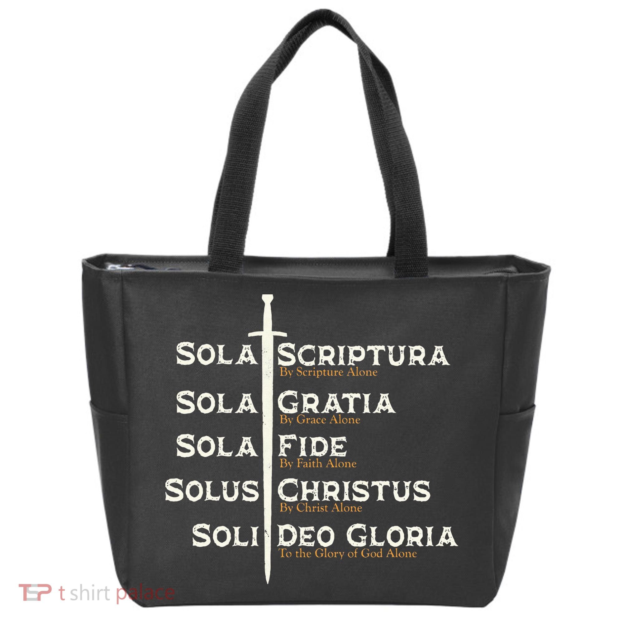 Five Solas Of The Reformation S Reformed Theology Bible Tote Bag