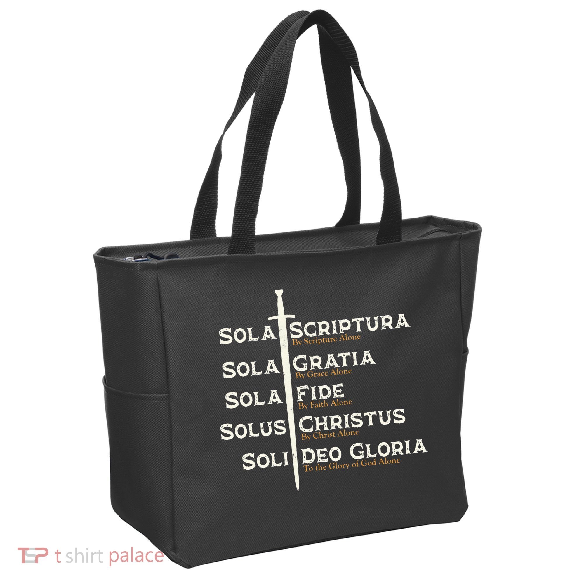 Five Solas Of The Reformation S Reformed Theology Bible Tote Bag