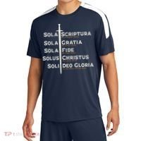 Five Solas Of The Reformation S Reformed Theology Bible Sport-Tek Competitor United Soccer Jersey thumb 0
