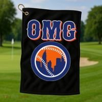Funny Says Omg Baseball Lovers Omg Baseball Golf Towel thumb 1