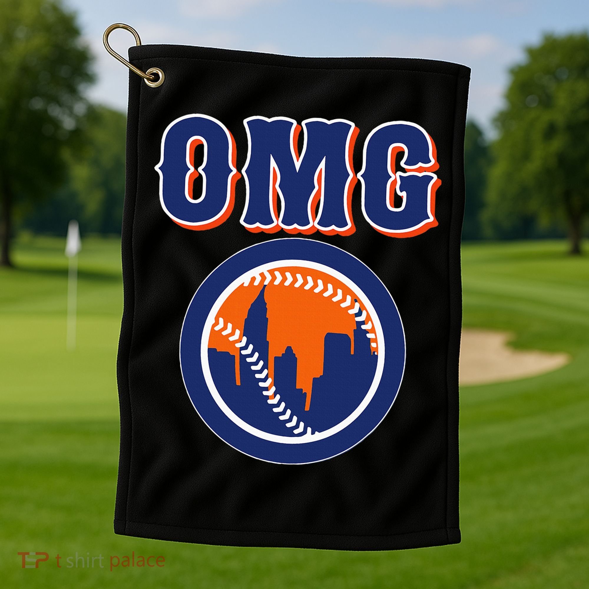 Funny Says Omg Baseball Lovers Omg Baseball Golf Towel