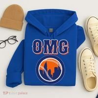 Funny Says Omg Baseball Lovers Omg Baseball Hoodie thumb 4