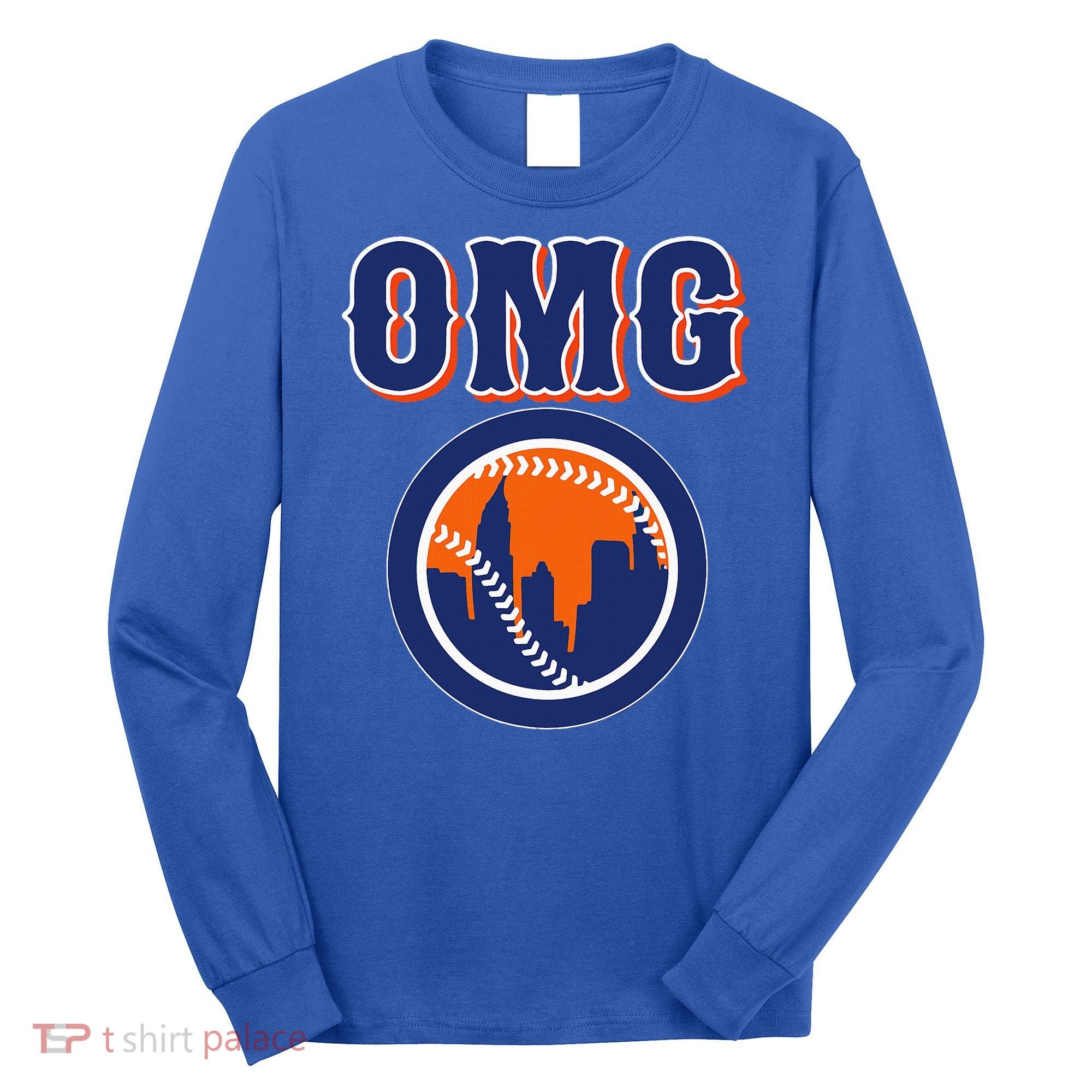 Funny Says Omg Baseball Lovers Omg Baseball Long Sleeve Shirt