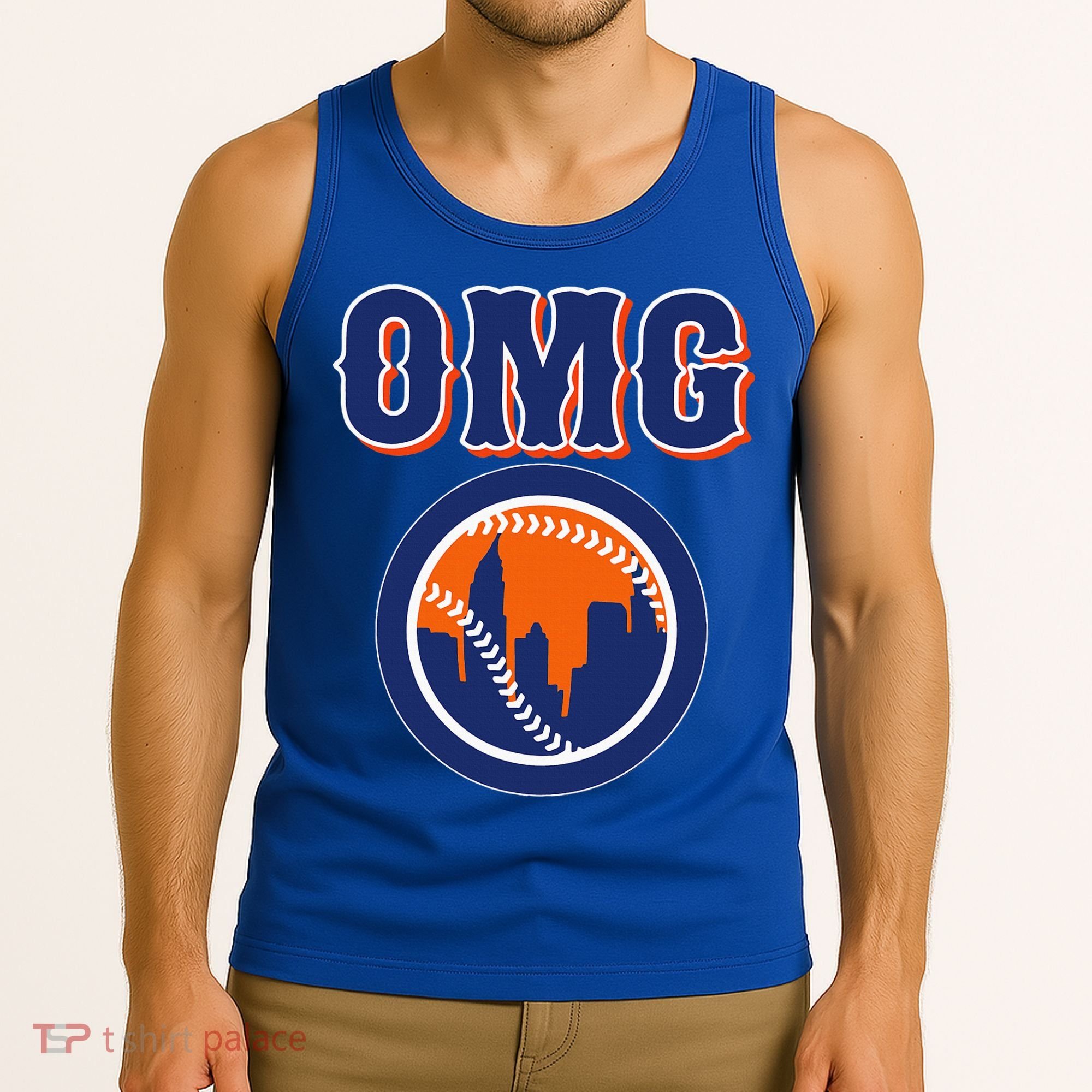 Funny Says Omg Baseball Lovers Omg Baseball Tank Top