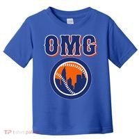 Funny Says Omg Baseball Lovers Omg Baseball Toddler T-Shirt thumb 0