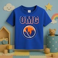 Funny Says Omg Baseball Lovers Omg Baseball Toddler T-Shirt thumb 3