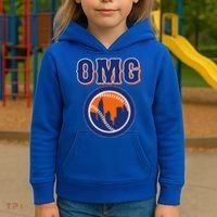 Funny Says Omg Baseball Lovers Omg Baseball Kids Hoodie thumb 3