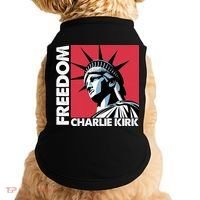 Freedom Statue Of Liberty Charlie Kirk Memorial Doggie Tank thumb 0