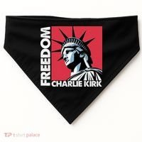 Freedom Statue Of Liberty Charlie Kirk Memorial USA-Made Doggie Bandana thumb 0