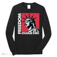 Freedom Statue Of Liberty Charlie Kirk Memorial Long Sleeve Shirt thumb 0