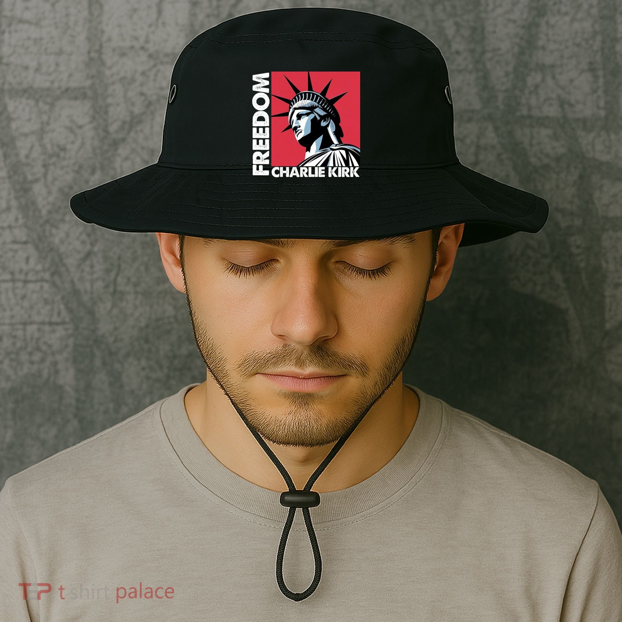 Freedom Statue Of Liberty Charlie Kirk Memorial Bucket Hat