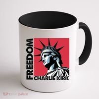 Freedom Statue Of Liberty Charlie Kirk Memorial Coffee Mug thumb 1