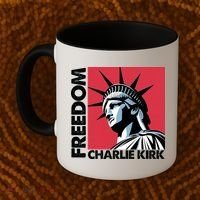 Freedom Statue Of Liberty Charlie Kirk Memorial Coffee Mug thumb 2