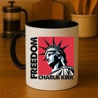 Freedom Statue Of Liberty Charlie Kirk Memorial Coffee Mug thumb 4