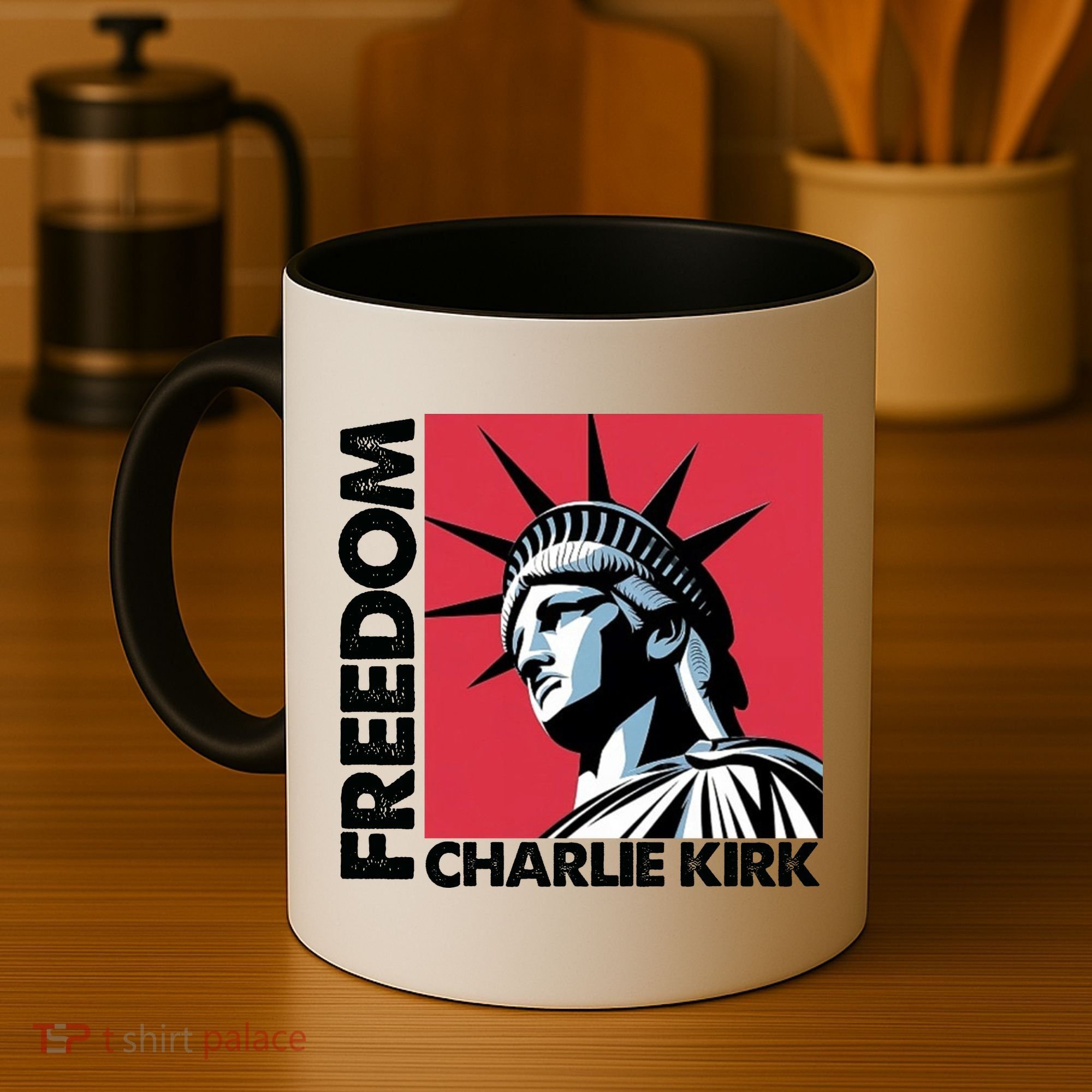 Freedom Statue Of Liberty Charlie Kirk Memorial Coffee Mug