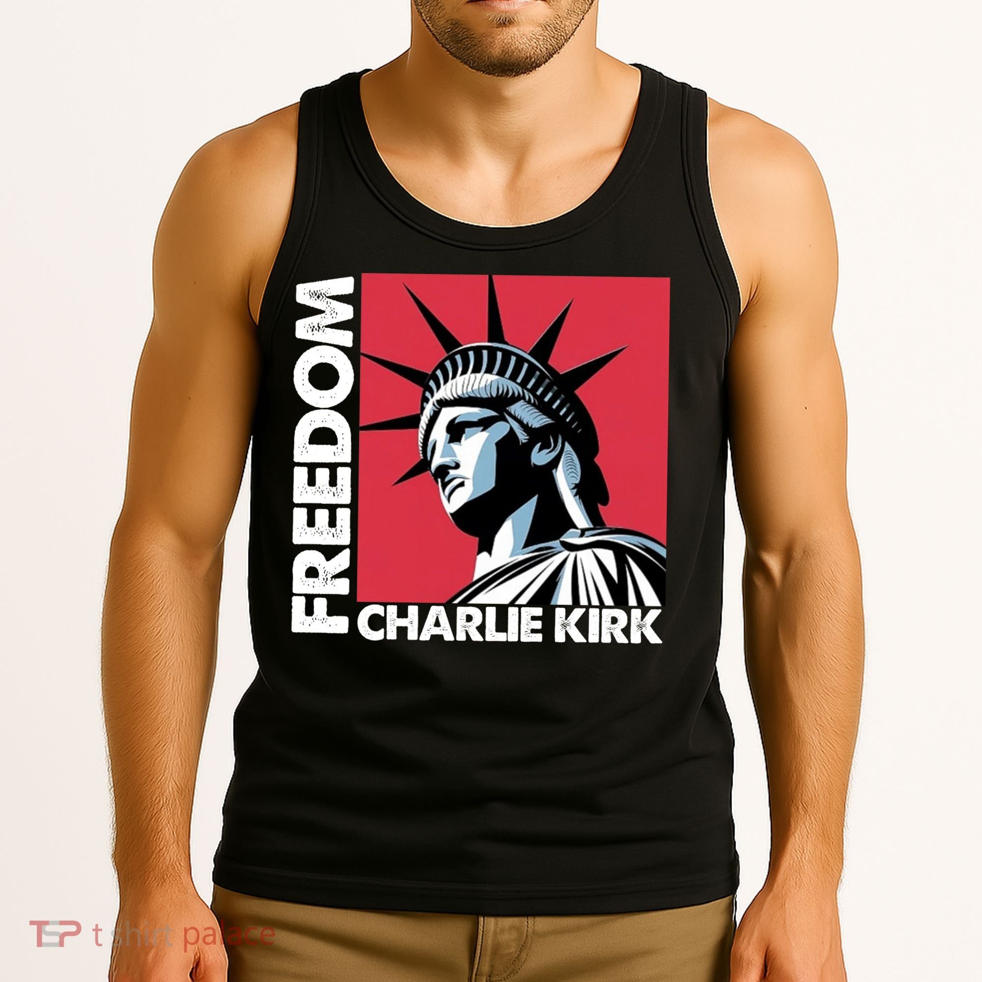 Freedom Statue Of Liberty Charlie Kirk Memorial Tank Top