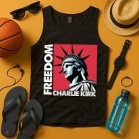 Freedom Statue Of Liberty Charlie Kirk Memorial Tank Top thumb 4