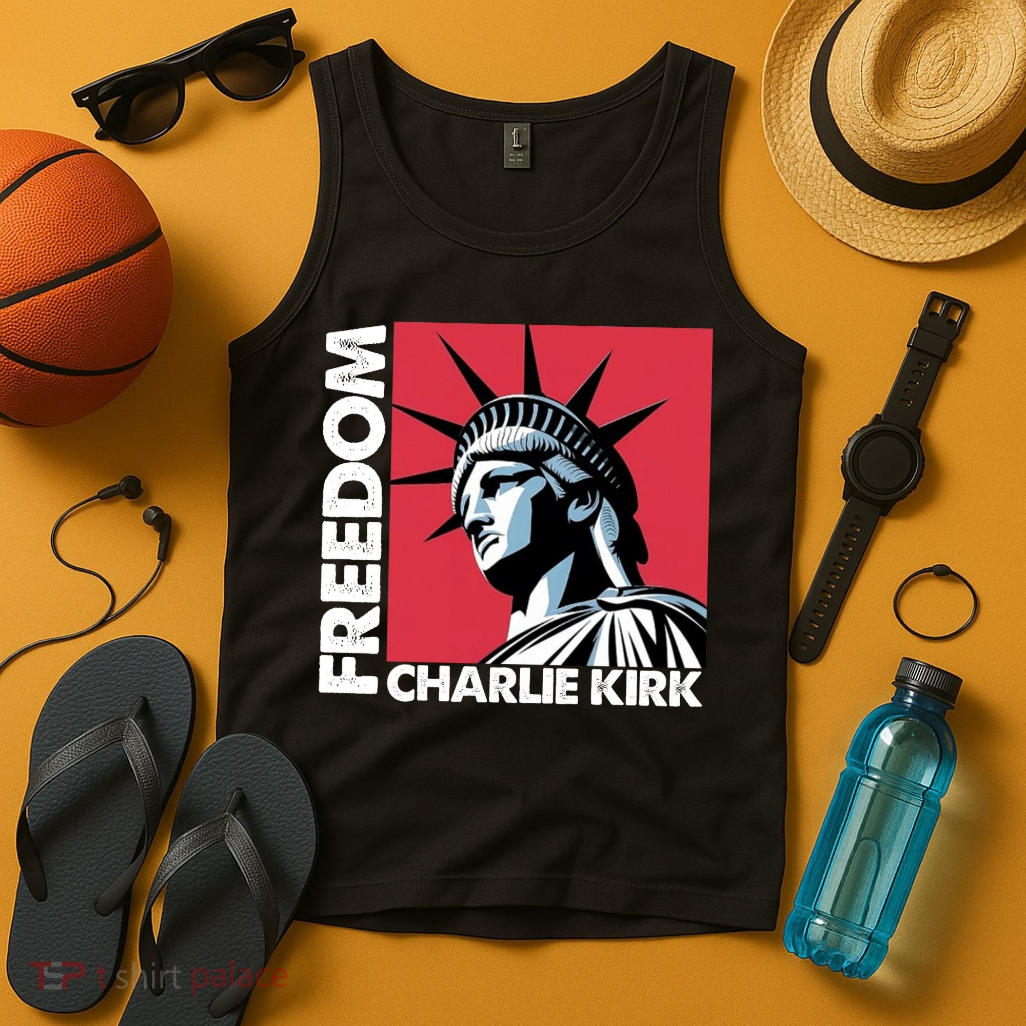 Freedom Statue Of Liberty Charlie Kirk Memorial Tank Top