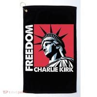 Freedom Statue Of Liberty Charlie Kirk Memorial Golf Towel thumb 0