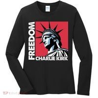 Freedom Statue Of Liberty Charlie Kirk Memorial Women's Long Sleeve Shirt thumb 0