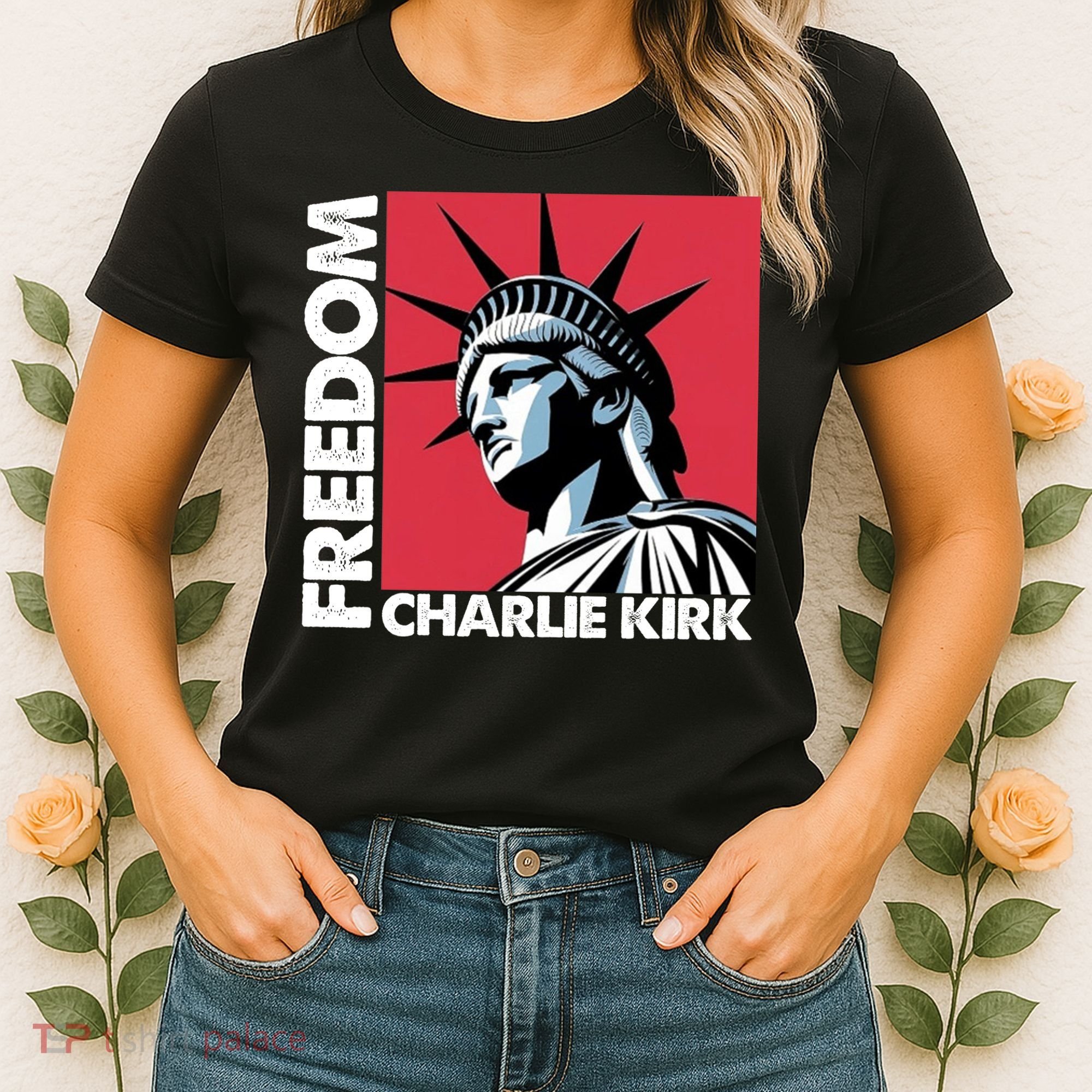 Freedom Statue Of Liberty Charlie Kirk Memorial Women's T-Shirt