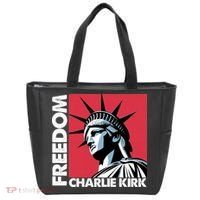 Freedom Statue Of Liberty Charlie Kirk Memorial Tote Bag thumb 0