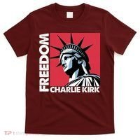 Freedom Statue Of Liberty Charlie Kirk Memorial T-Shirt thumb 0