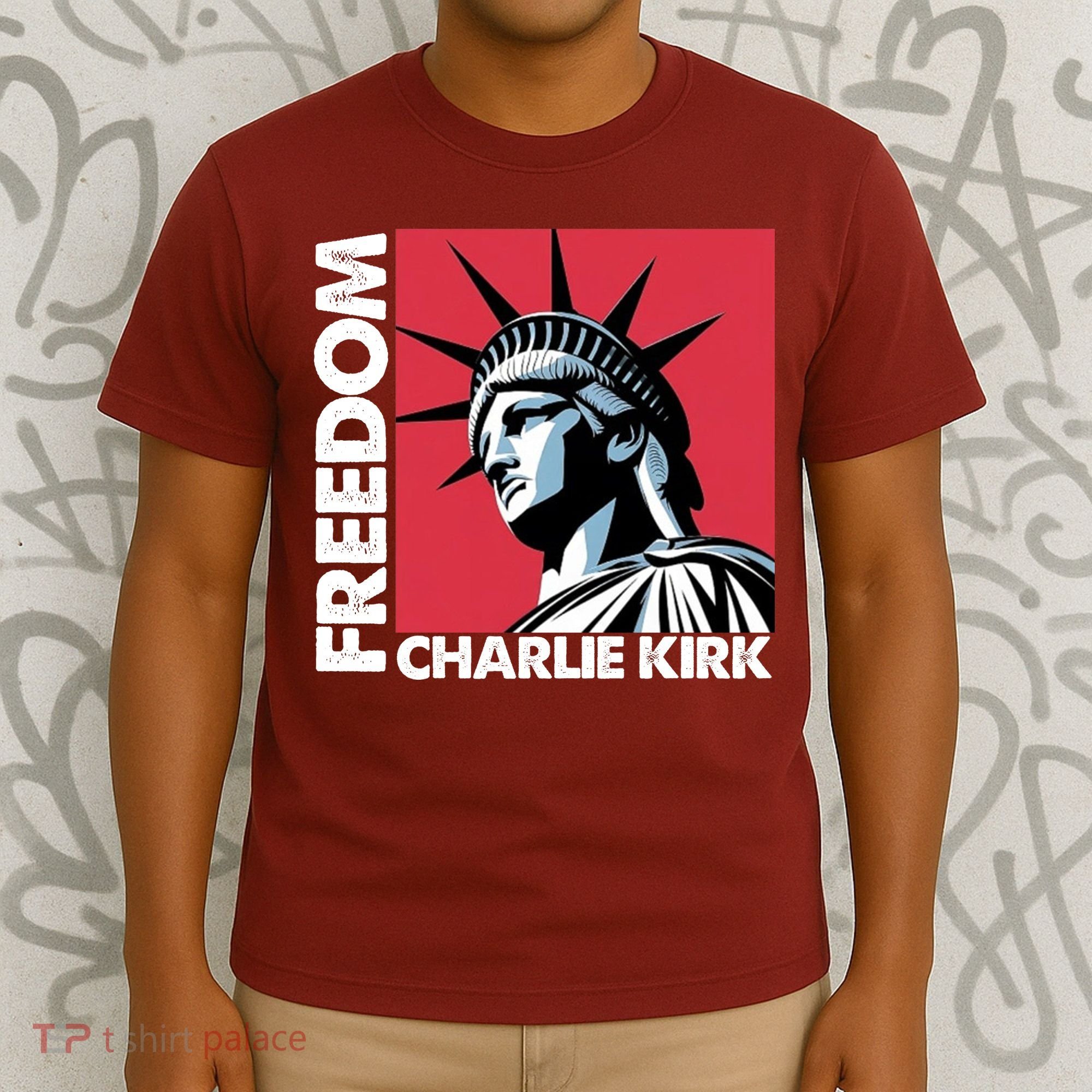 Freedom Statue Of Liberty Charlie Kirk Memorial T-Shirt