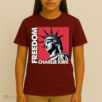 Freedom Statue Of Liberty Charlie Kirk Memorial T-Shirt thumb 4