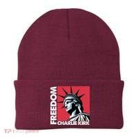 Freedom Statue Of Liberty Charlie Kirk Memorial Beanie thumb 0