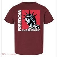 Freedom Statue Of Liberty Charlie Kirk Memorial Toddler T-Shirt thumb 0