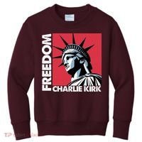 Freedom Statue Of Liberty Charlie Kirk Memorial Kids Sweatshirt thumb 0