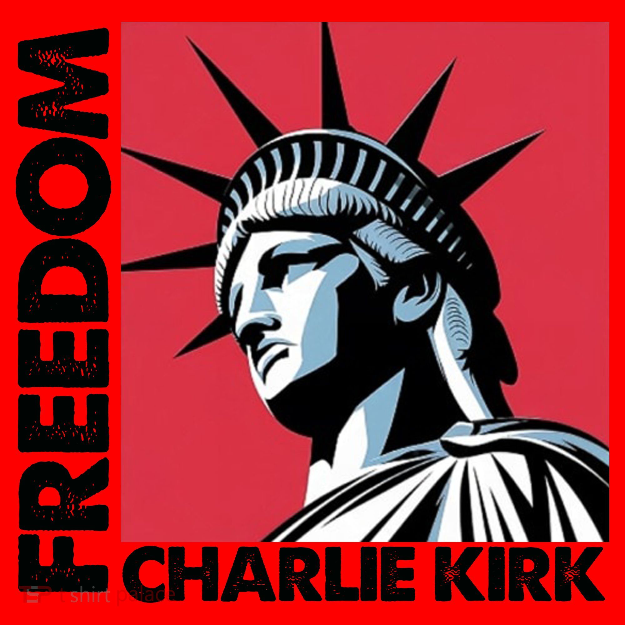 Freedom Statue Of Liberty Charlie Kirk Memorial Santa Hat