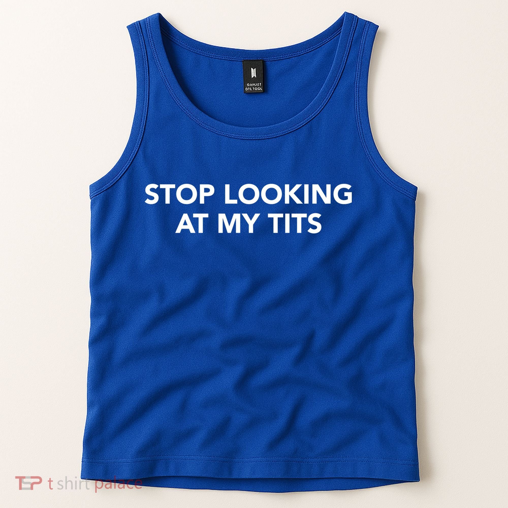 Funny Saying Outfits Stop Looking At My Tits Best Costume Cute Gift Tank Top