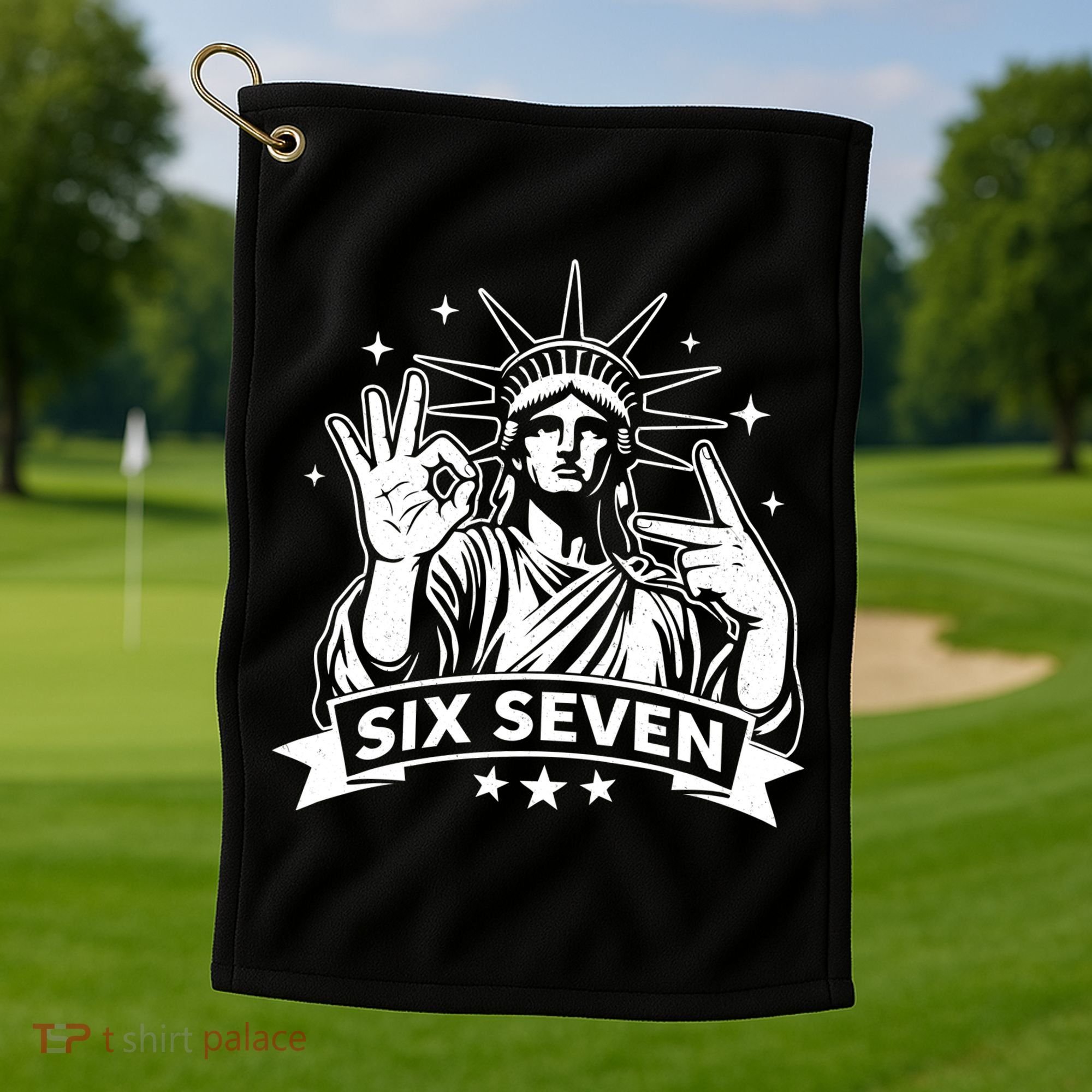 Funny Statue Of Liberty 67 Golf Towel