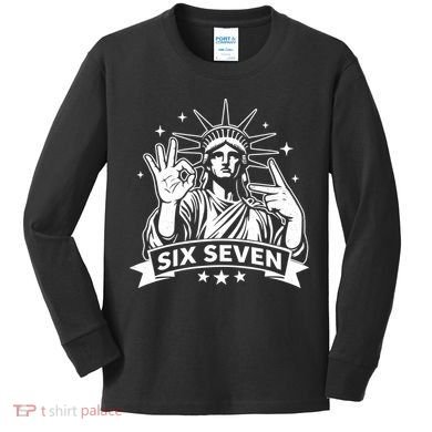Funny Statue Of Liberty 67 Kids Long Sleeve Shirt