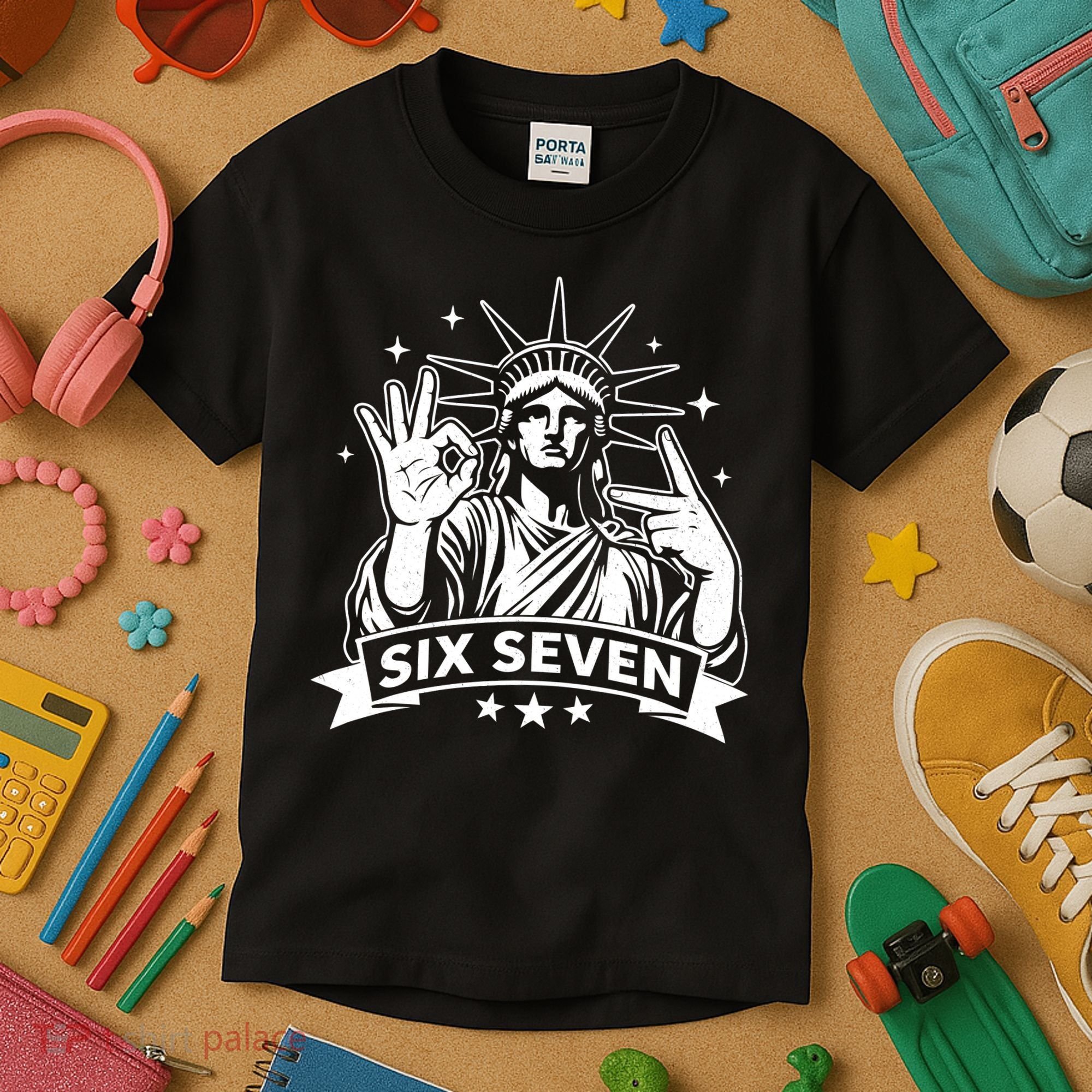 Funny Statue Of Liberty 67 Kids T-Shirt