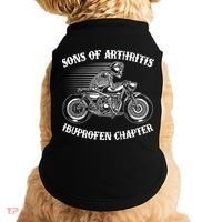 Funny Sons Of Arthritis Ibuprofen Chapter Skeleton Motorcycle Doggie Tank thumb 0