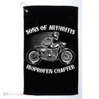 Funny Sons Of Arthritis Ibuprofen Chapter Skeleton Motorcycle Golf Towel thumb 0
