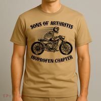 Funny Sons Of Arthritis Ibuprofen Chapter Skeleton Motorcycle T-Shirt thumb 3
