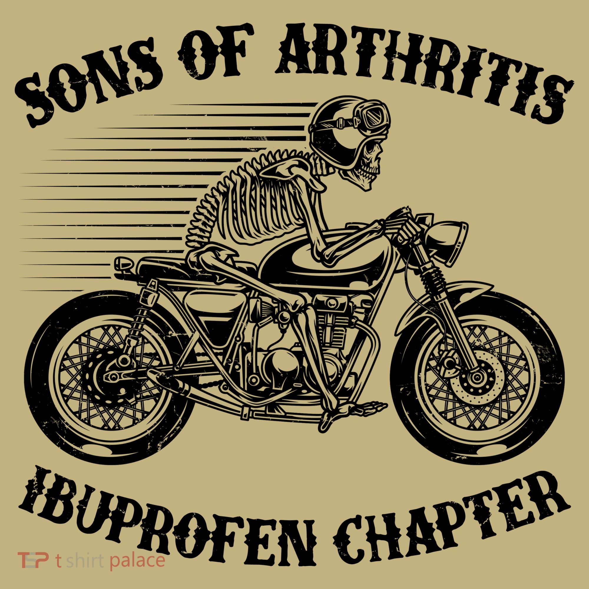 Funny Sons Of Arthritis Ibuprofen Chapter Skeleton Motorcycle Polo