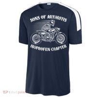 Funny Sons Of Arthritis Ibuprofen Chapter Skeleton Motorcycle Sport-Tek Competitor United Soccer Jersey thumb 2