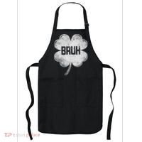Funny St Patricks Day Bruh Meme Shamrock Apron thumb 0